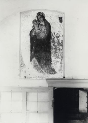 Fototeca della Soprintendenza per i beni storici, artistici ed etnoantropologici del Piemonte — Saluzzo, Casa Della Chiesa. Madonna con Bambino — insieme